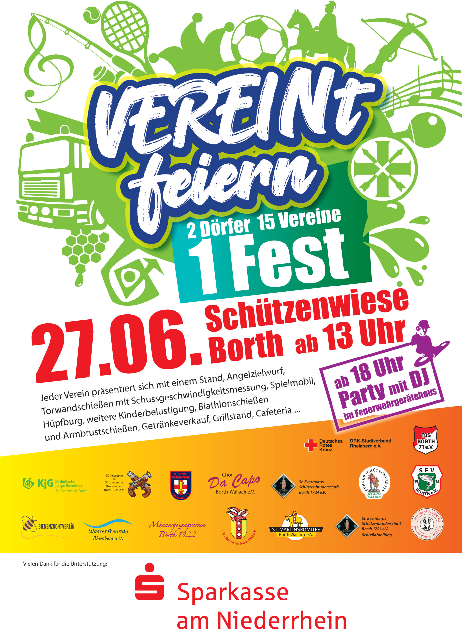 Plakat zum Tag der Vereine in Borth und Wallach 2026